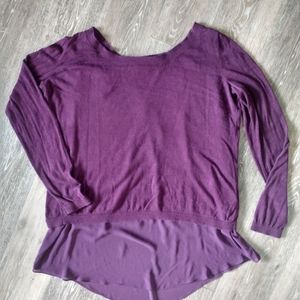 Torrid Open Back Long Sleeve Layered Shirt